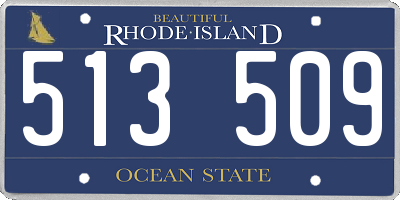 RI license plate 513509