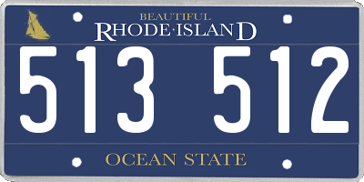 RI license plate 513512