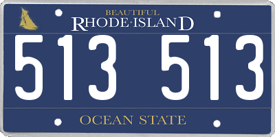 RI license plate 513513