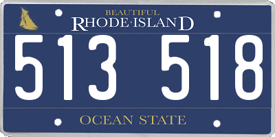 RI license plate 513518