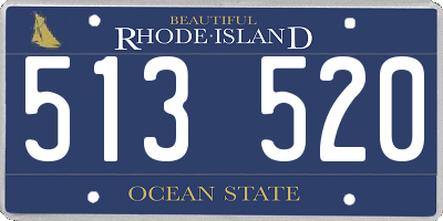 RI license plate 513520