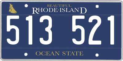 RI license plate 513521