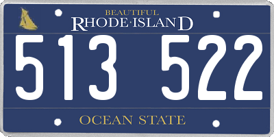 RI license plate 513522