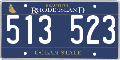RI license plate 513523