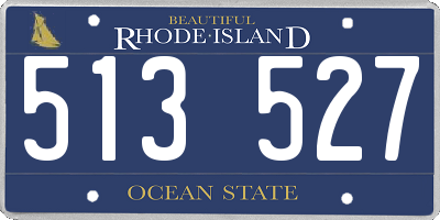 RI license plate 513527