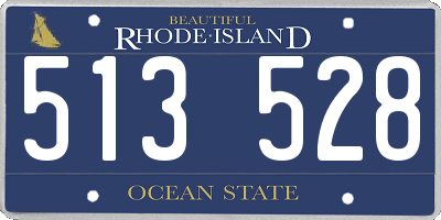 RI license plate 513528