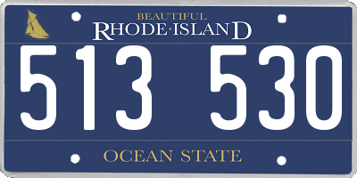 RI license plate 513530