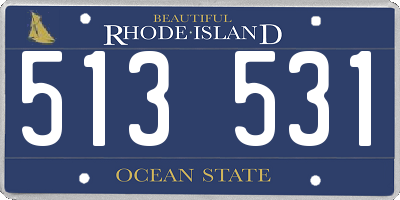 RI license plate 513531