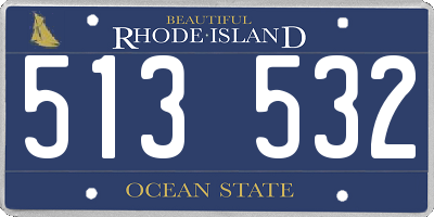 RI license plate 513532