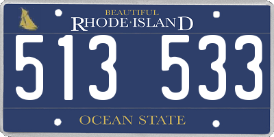 RI license plate 513533