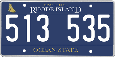 RI license plate 513535