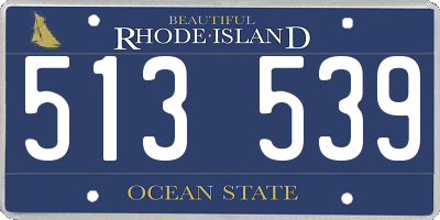 RI license plate 513539