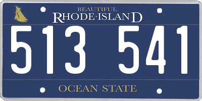 RI license plate 513541