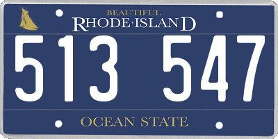 RI license plate 513547