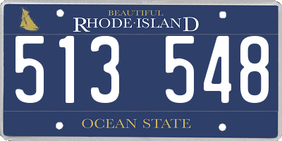 RI license plate 513548