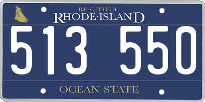 RI license plate 513550