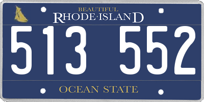 RI license plate 513552