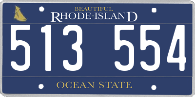 RI license plate 513554