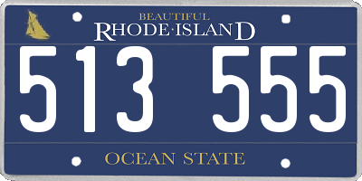 RI license plate 513555