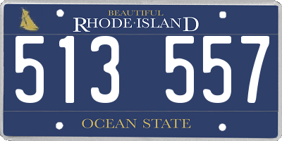 RI license plate 513557