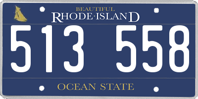 RI license plate 513558