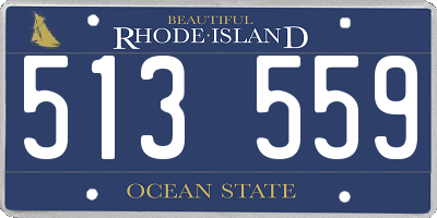RI license plate 513559