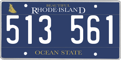 RI license plate 513561
