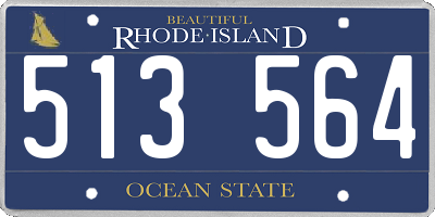 RI license plate 513564