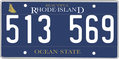 RI license plate 513569