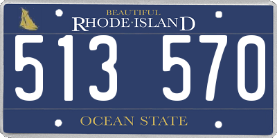 RI license plate 513570