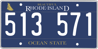 RI license plate 513571