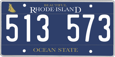 RI license plate 513573