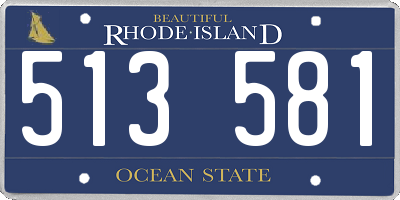 RI license plate 513581