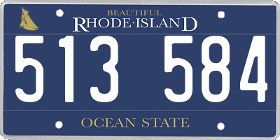 RI license plate 513584