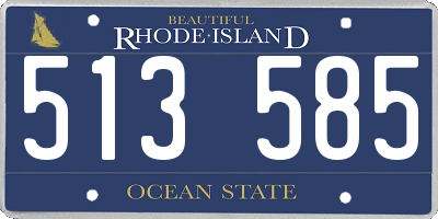 RI license plate 513585