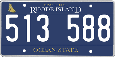 RI license plate 513588