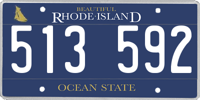 RI license plate 513592