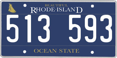 RI license plate 513593