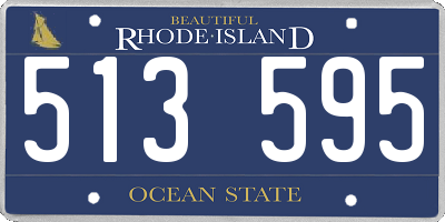 RI license plate 513595