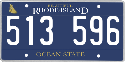 RI license plate 513596