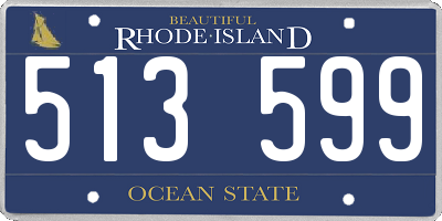 RI license plate 513599