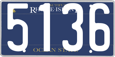 RI license plate 5136