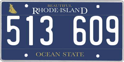 RI license plate 513609