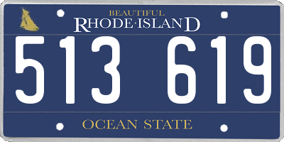 RI license plate 513619