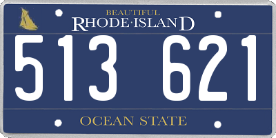 RI license plate 513621