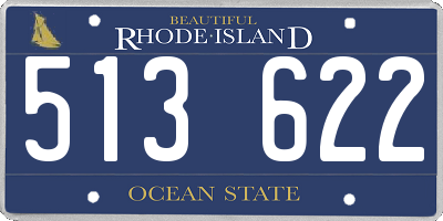 RI license plate 513622