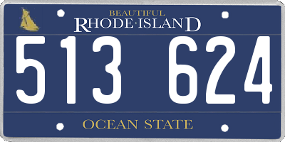 RI license plate 513624