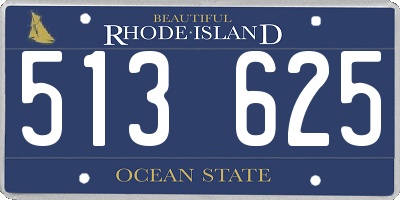 RI license plate 513625