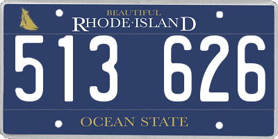 RI license plate 513626