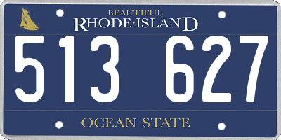RI license plate 513627